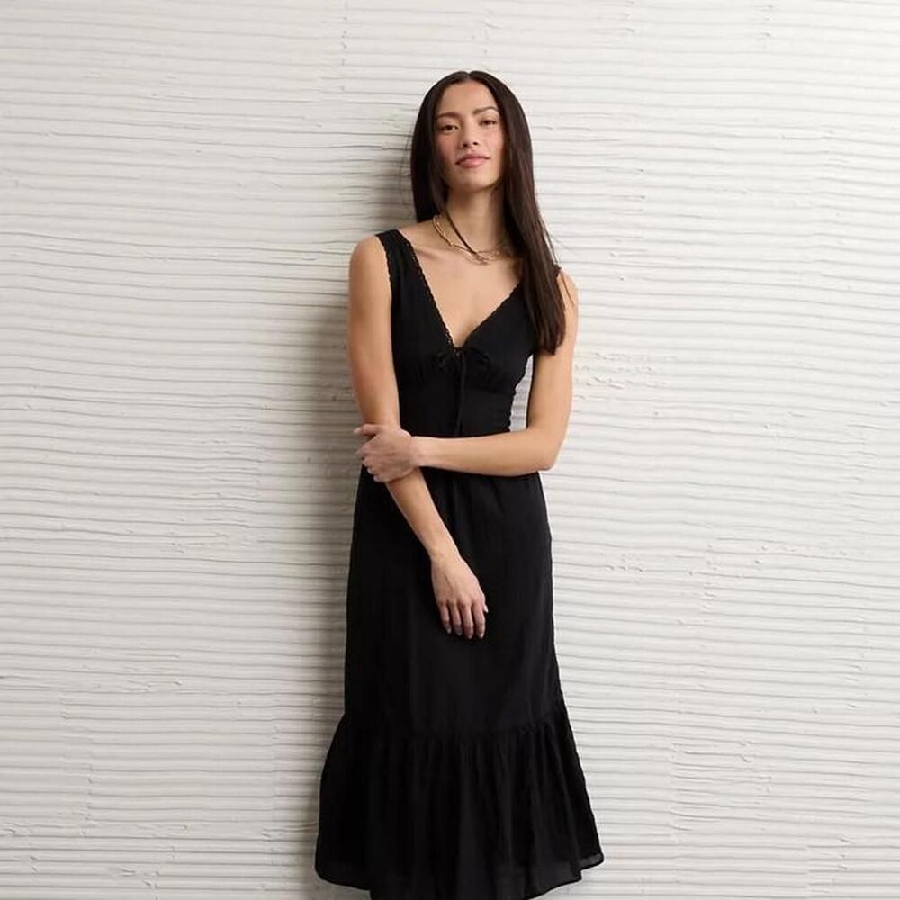 American-eagle Women's Black Dress